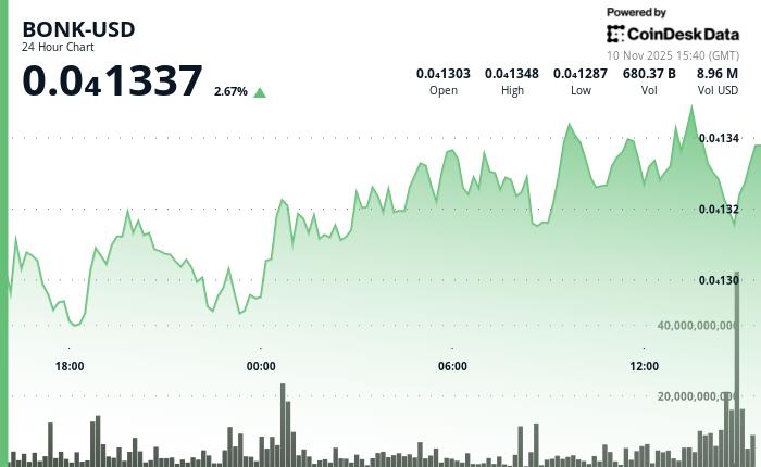 BONK Stock Price Rises by 1.7%, Continuing Upward Trend